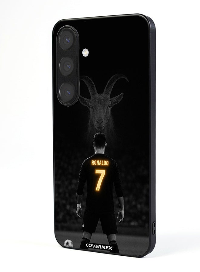 Covernex Samsung Galaxy S25 Protective Case Cover Printed Featuring The GOAT Tribute Cristiano Ronaldo - Image 1